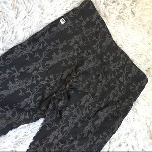 Fabletics Black and Grey Pattern Leggings